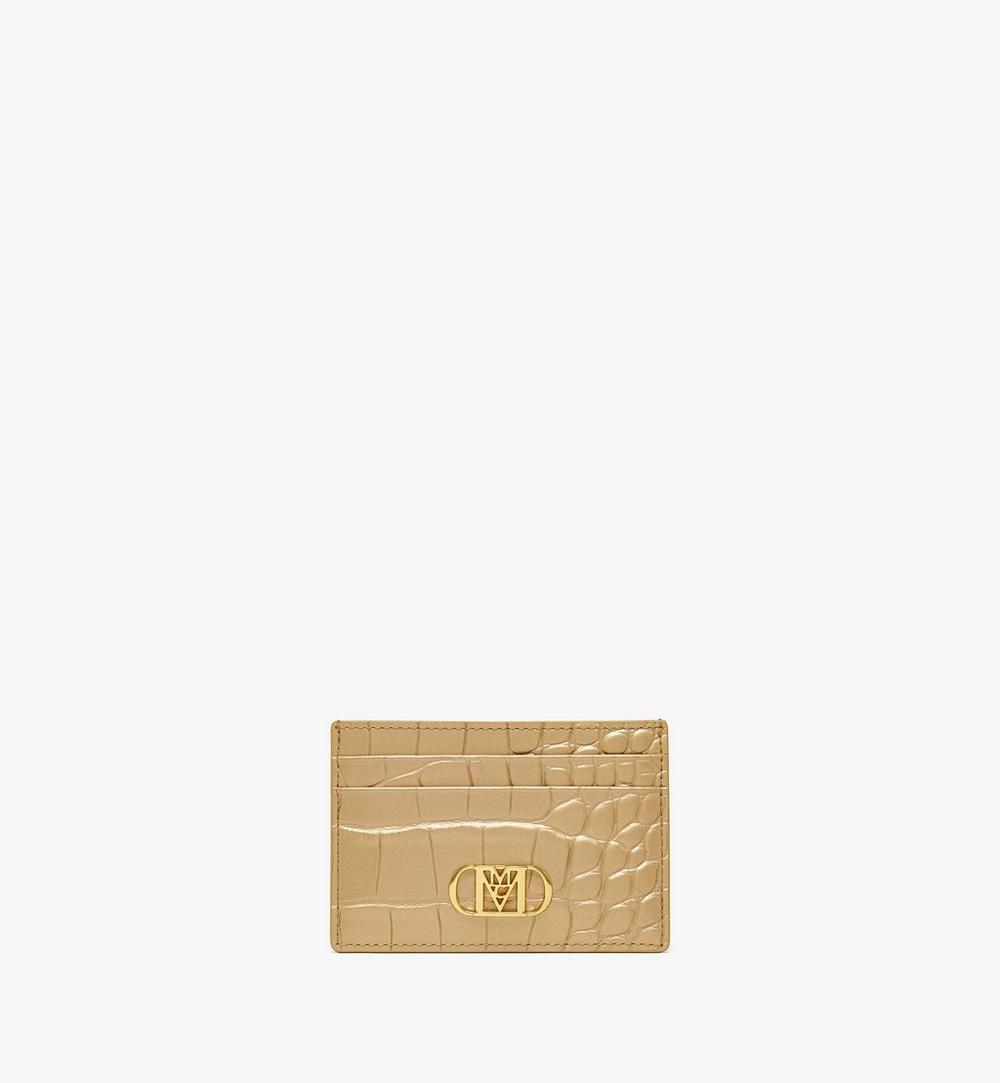 Mode Travia Card Case in Croco-Embossed Leather 1
